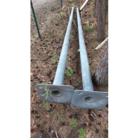 Słup stalowy okrągły 4m gr 4mm fi 76  4000/76/132/4.0/14 pod hybryde